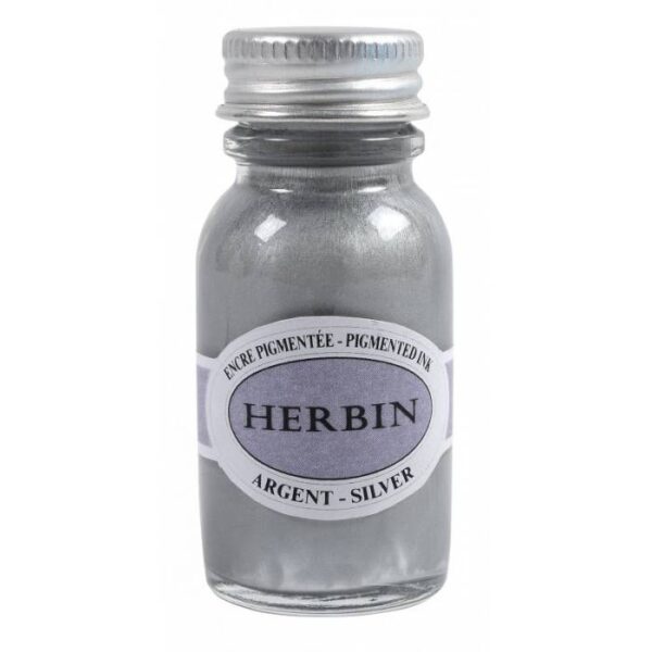 HERBIN μελάνη pigmented ink 15m silver